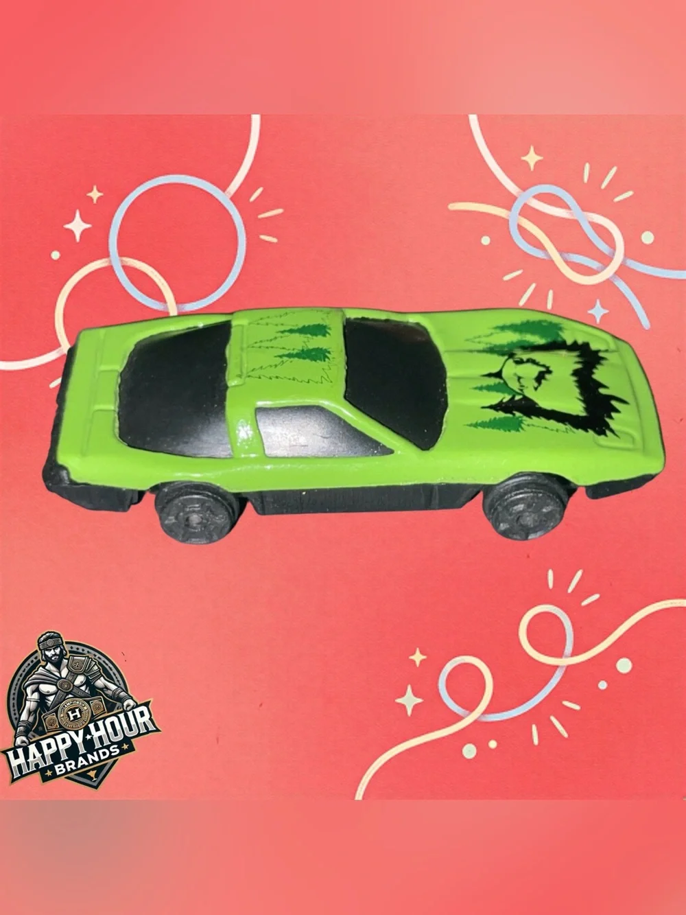 Generic Diecast Car 1:64 Green Unbranded with Eagle on hood